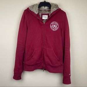roots sherpa hoodie